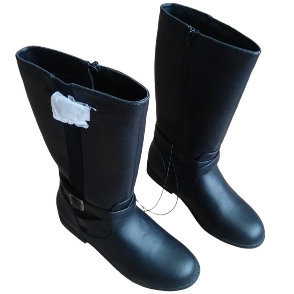 Thereabouts Little & Big Girls Remi Flat Heel Riding Boots BLACK COLOR SIZE 5 M